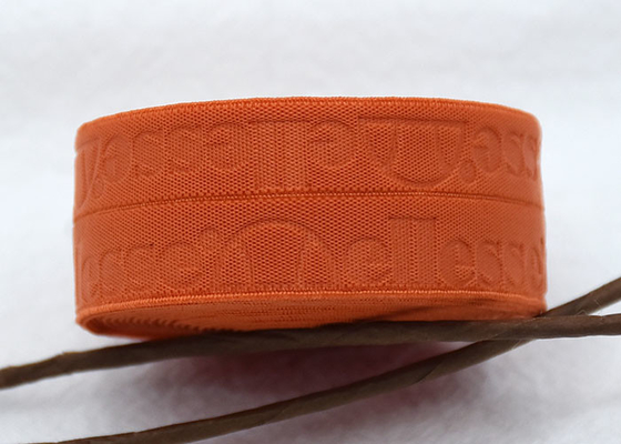 Logo personalizado gravado em fita elástica de nylon de 25 mm 25 mm para roupas de ciclismo