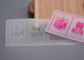 TPU transparente personalizado que imprime o logotipo brilhante do silicone para a roupa