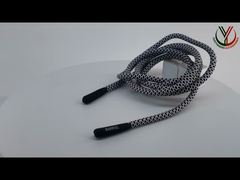 Corda de silicone com extremidade L125cm, cordão elástico e cordão de algodão para sacos com cordão