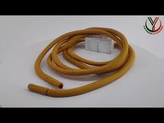 Apresentamos Cordão Longo de 31cm em Poliéster com Pontas de Tricô Personalizadas para Você