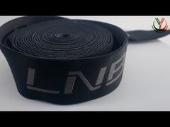 Introdução Logotipo Largo Duplo Lado Jacquard Banda Elástica Para Vestuário Personalizado 40mm Para Você