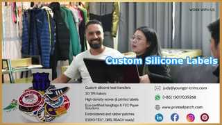 Etiquetas de silicone de transferência de calor personalizadas