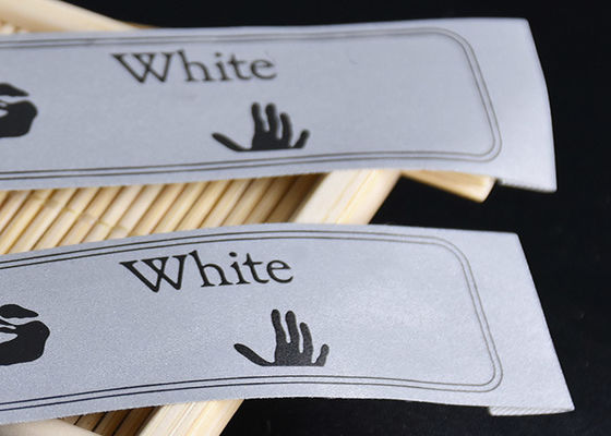 Roupa 3M feito sob encomenda Reflective Labels Printed com logotipo de tinta preta