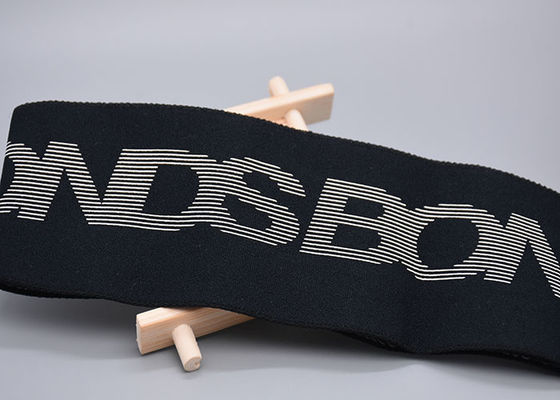 O dobro tomou partido o silicone 100% impresso da faixa de elástico do algodão Logo For Garments