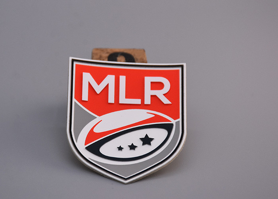 Etiquetas impressas calças da transferência térmica da roupa com 5 logotipos do silicone das cores
