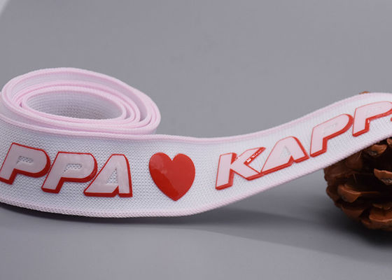 Fato impresso tela de Logo Custom Polyester Ribbon For do silicone
