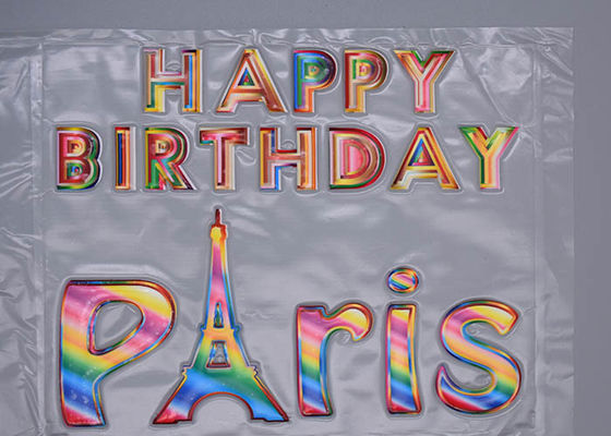 Debossed Phantom Colour Logo Heat Transfer etiqueta para a roupa