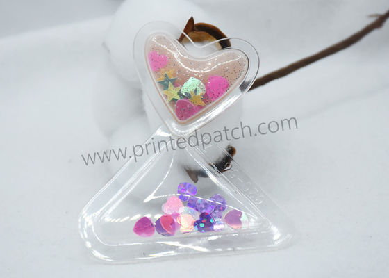 Remendos gravados 0.8mm claros de TPU com lantejoulas de Bling
