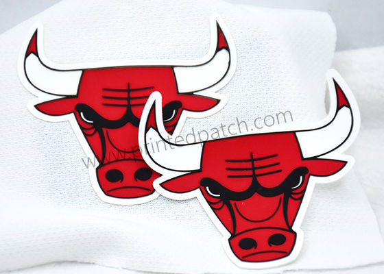 Teste padrão animal da cabeça da etiqueta realística 2D 3D Bull da transferência térmica de TPU